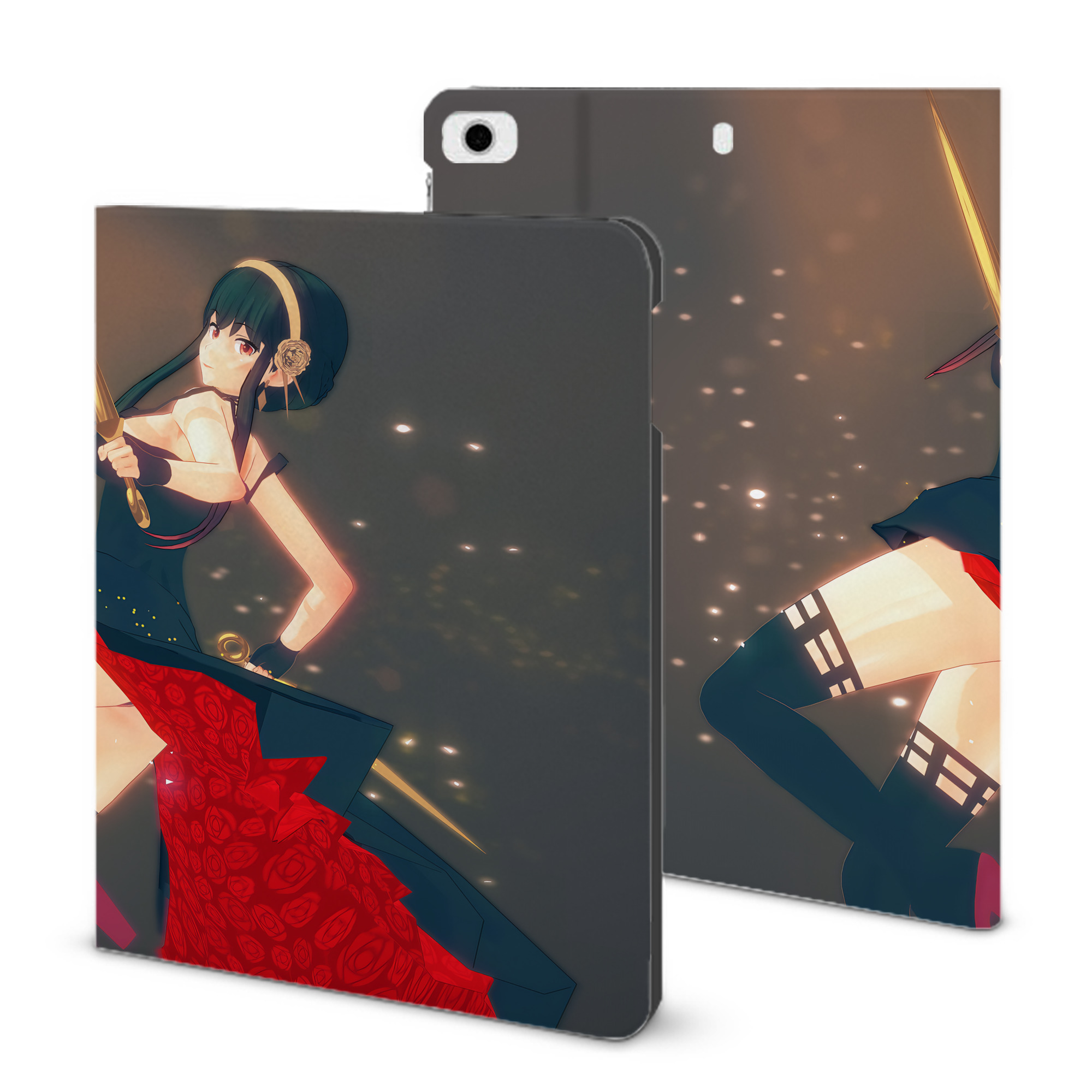 （画像用） SPY×FAMILY间谍家家酒 IPad ケース ブック型 PUレザー TPU 耐衝撃 軽量 薄型 ペン収納なし 全面保護 IPad 各モデル対応